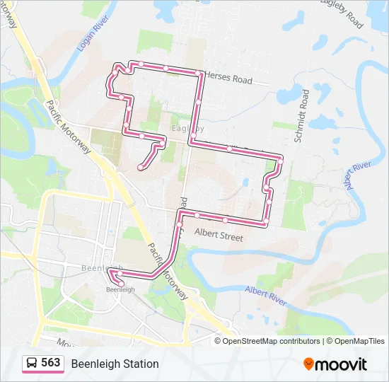 563 Bus Line Map