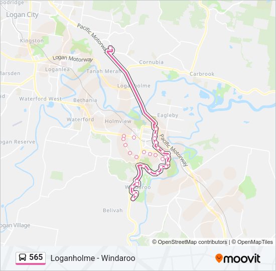 565 Bus Line Map