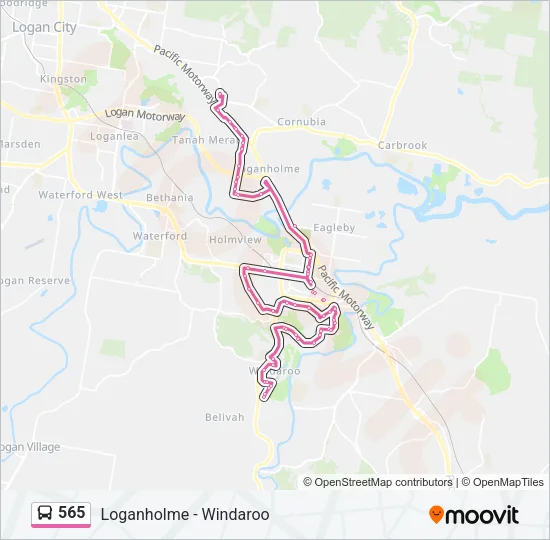 565 Bus Line Map