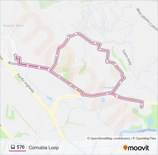 570 Bus Line Map