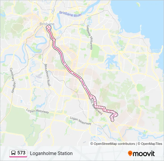 573 Bus Line Map