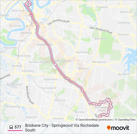 577 Bus Line Map