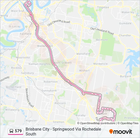 579 Bus Line Map