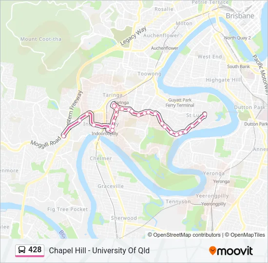 428 Bus Line Map