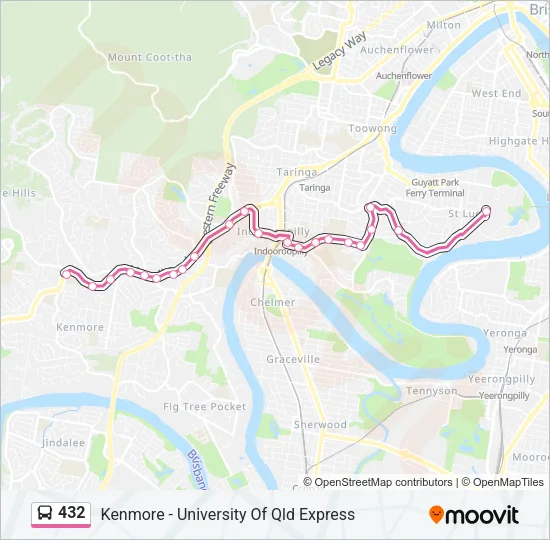 432 Bus Line Map