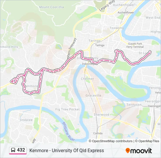 432 Bus Line Map