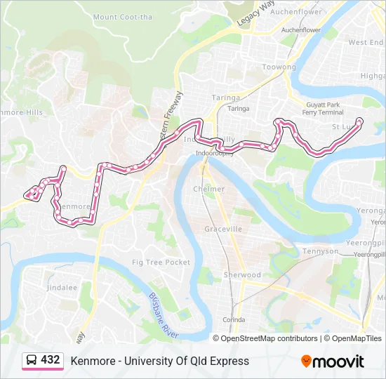 432 Bus Line Map