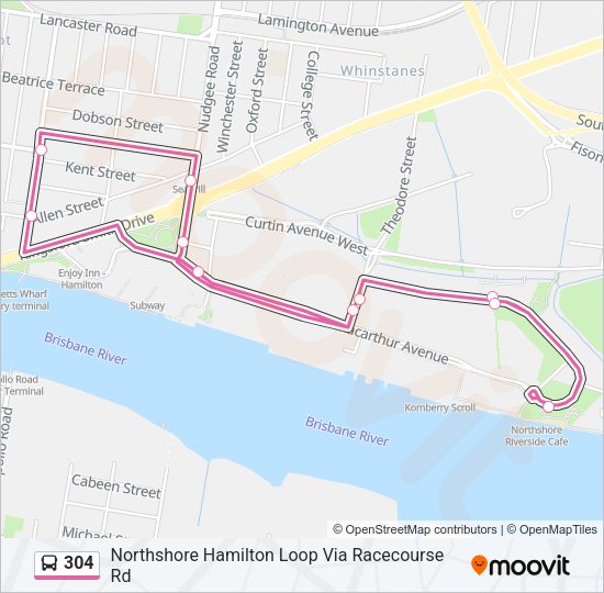 304 Bus Line Map