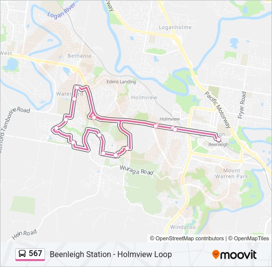 567 Bus Line Map