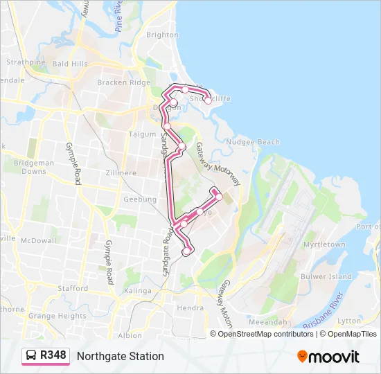 R348 Bus Line Map