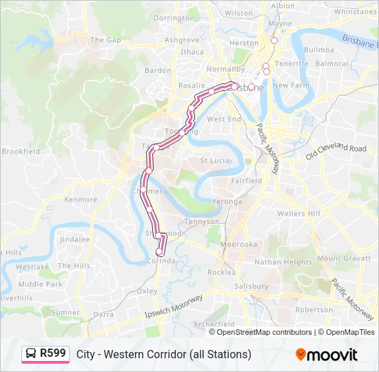 R599 Bus Line Map
