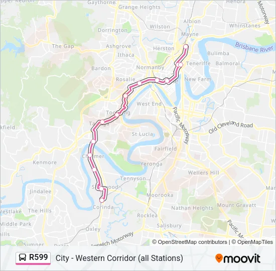 R599 Bus Line Map