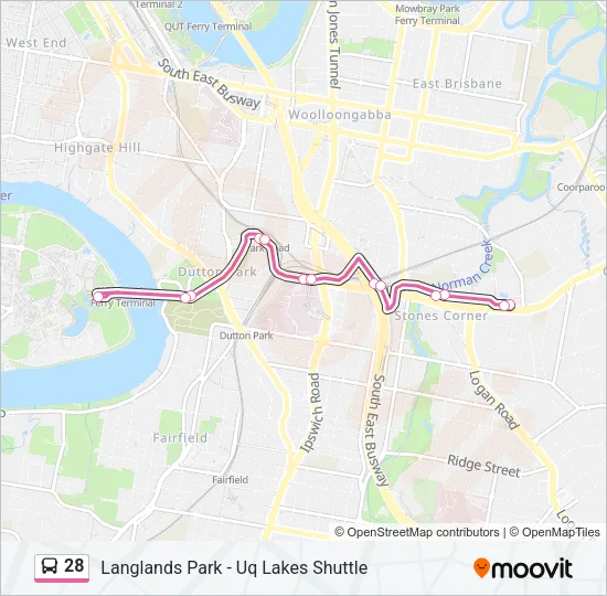 28 Bus Line Map