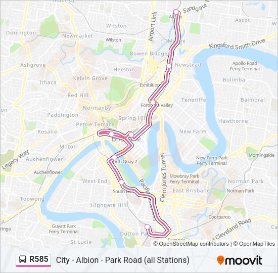 R585 bus Line Map