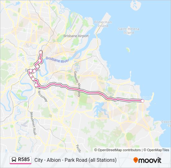 R585 Bus Line Map