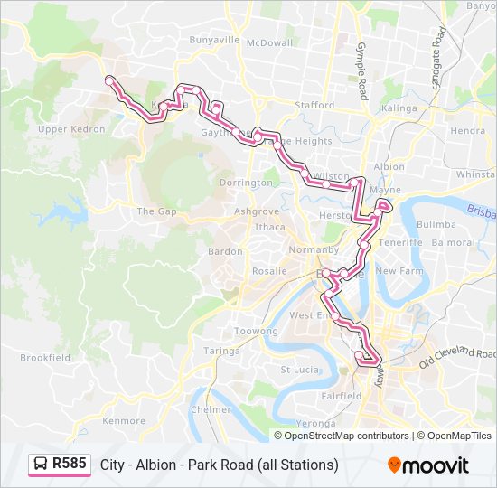 R585 Bus Line Map
