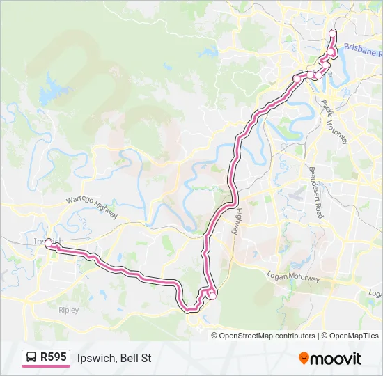 R595 Bus Line Map