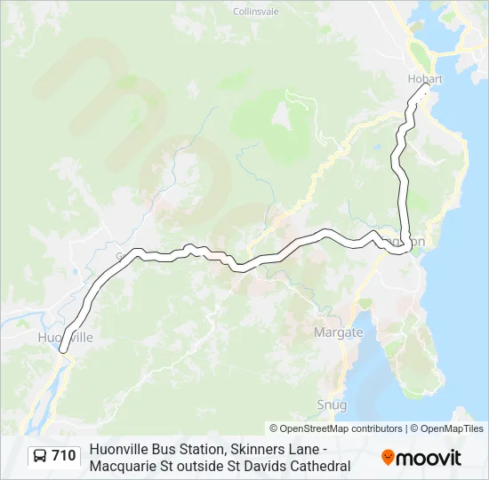 710 Bus Line Map