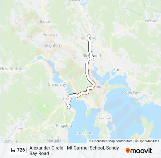 726 Bus Line Map