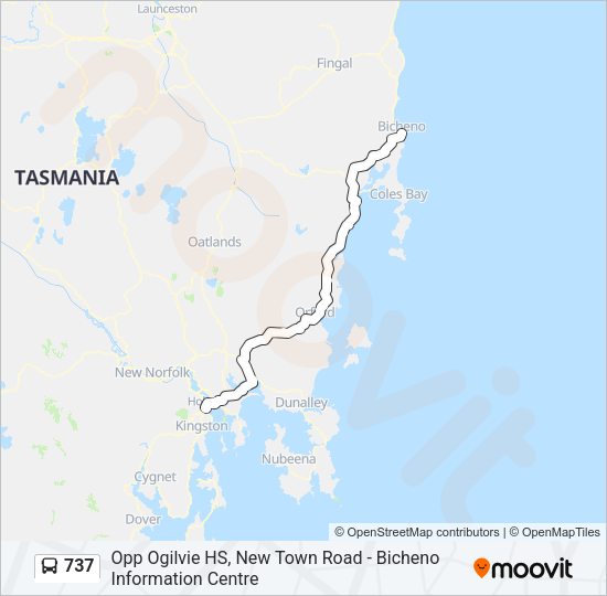 737 Bus Line Map