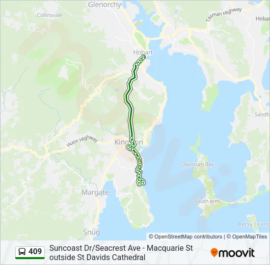 409 Bus Line Map