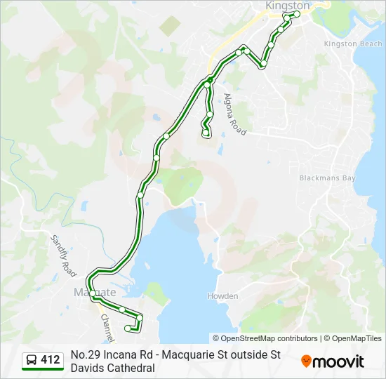 412 Bus Line Map