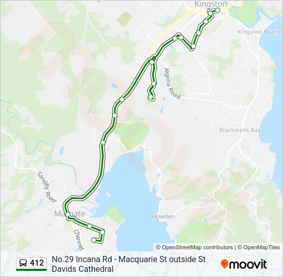 412 Bus Line Map