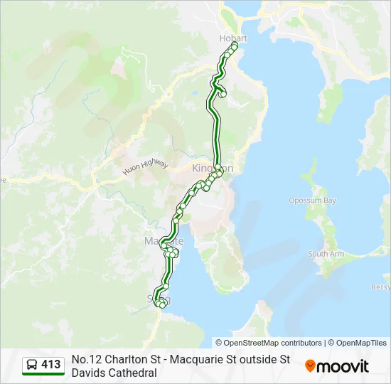 413 Bus Line Map