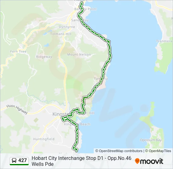 427 Bus Line Map
