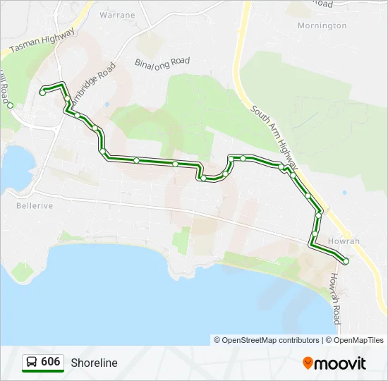 606 Bus Line Map