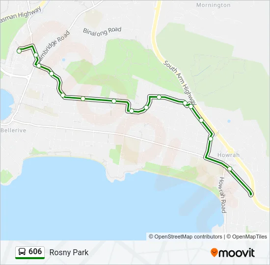 606 Bus Line Map