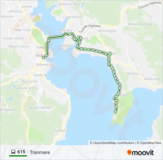 615 Bus Line Map