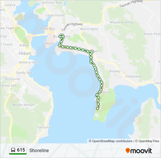 615 Bus Line Map