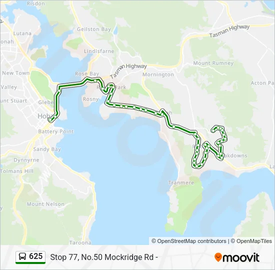 625 Bus Line Map