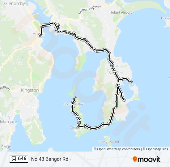 646 Bus Line Map