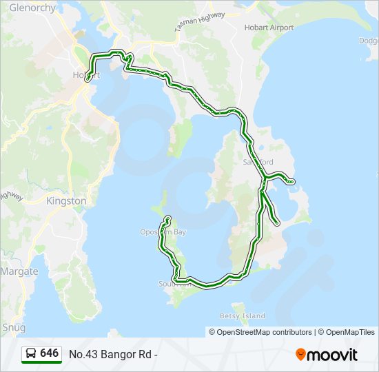 Mapa de 646 de autobús