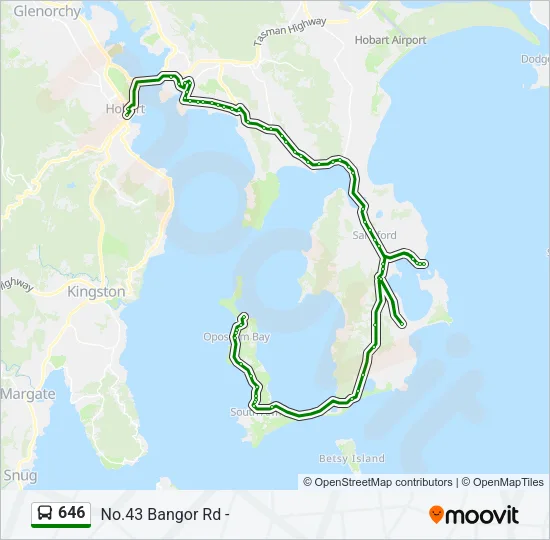 646 Bus Line Map