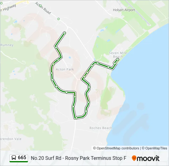 665 Bus Line Map