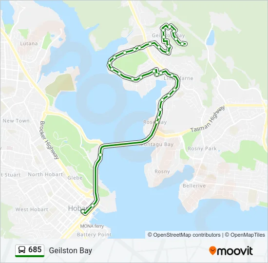 685 Bus Line Map
