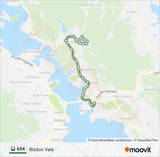 694 Bus Line Map