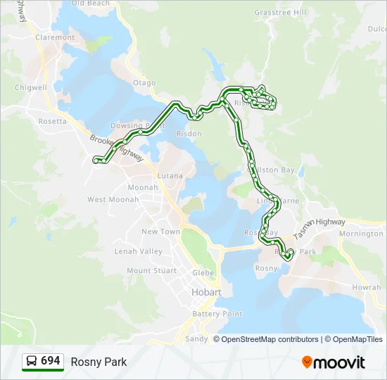 694 Bus Line Map