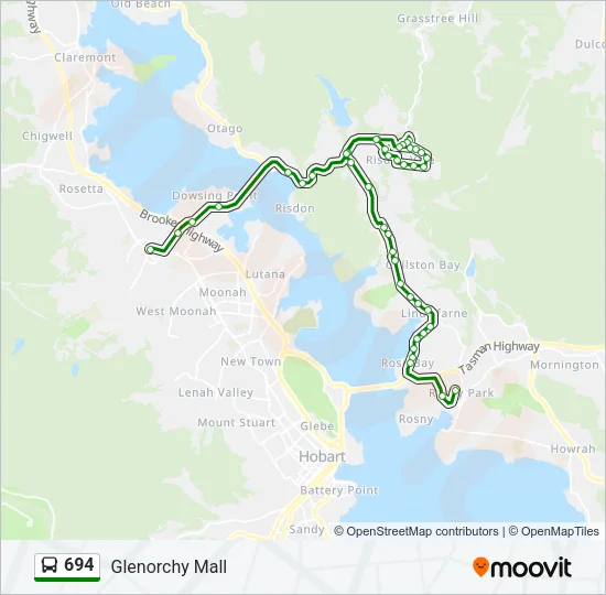 694 Bus Line Map