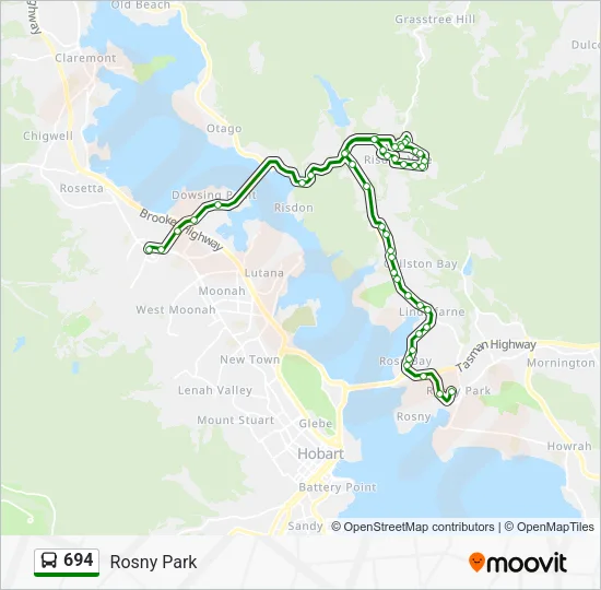 694 Bus Line Map