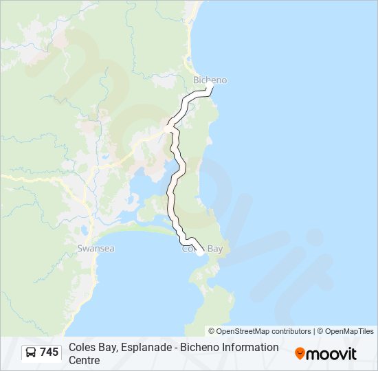 745 bus Line Map