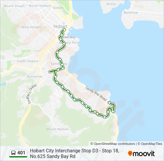401 Bus Line Map