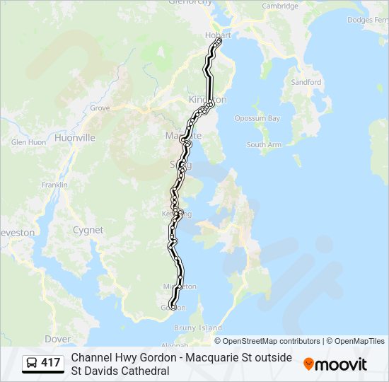 417 Bus Line Map