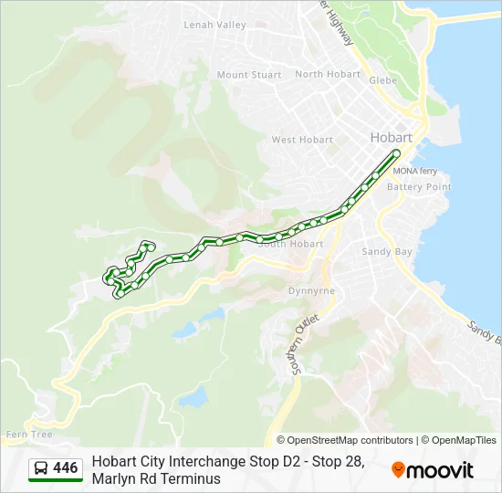 446 Bus Line Map