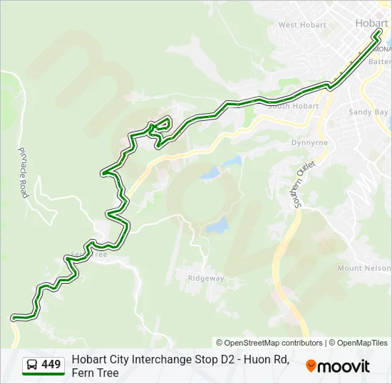 449 Bus Line Map