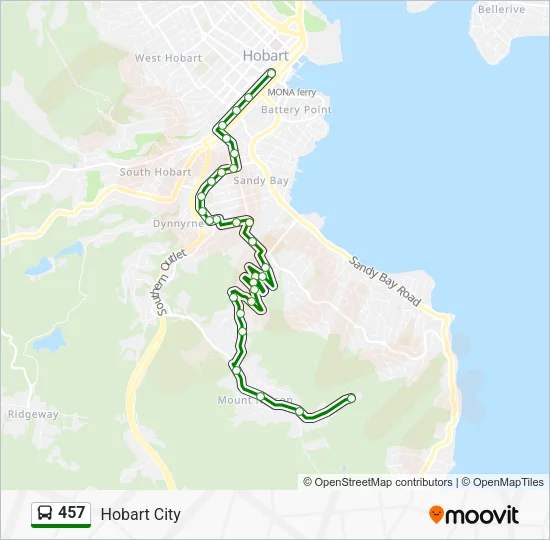 457 Bus Line Map