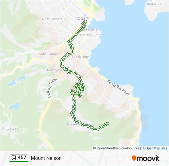 457 Bus Line Map